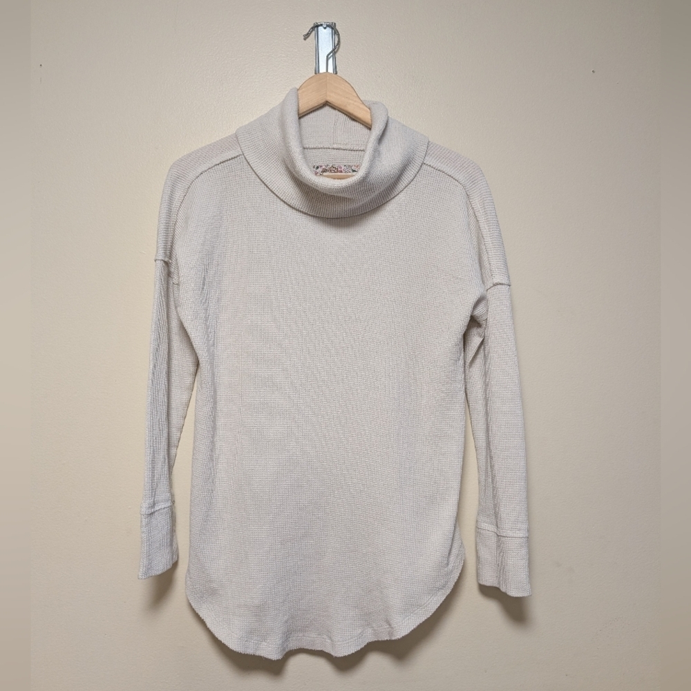 Maeve Cream Cowl Neck Sweater Small